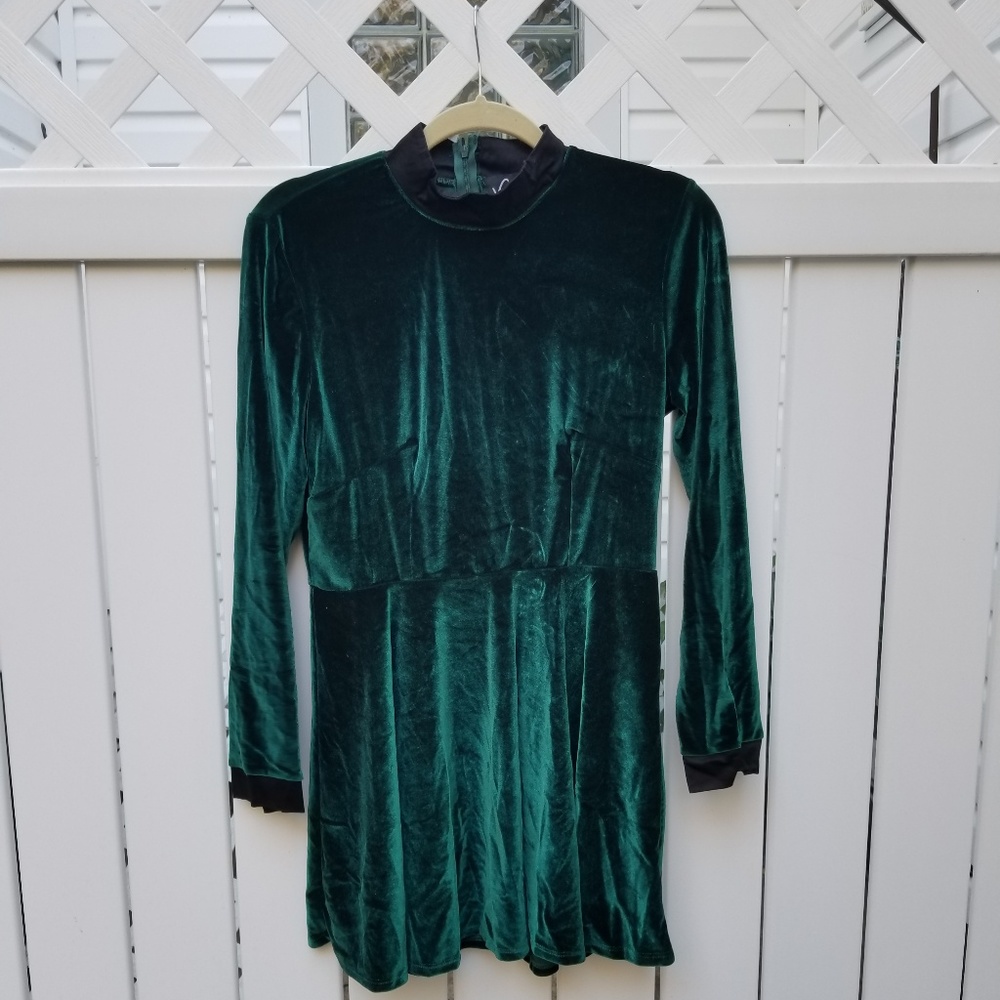 Valfre Emerald Velvet Dress